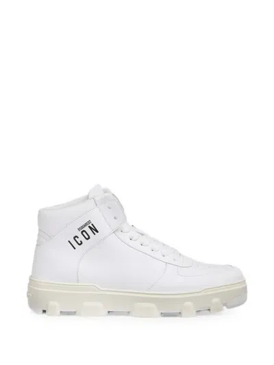 Dsquared2 Icon High-top Sneakers In White