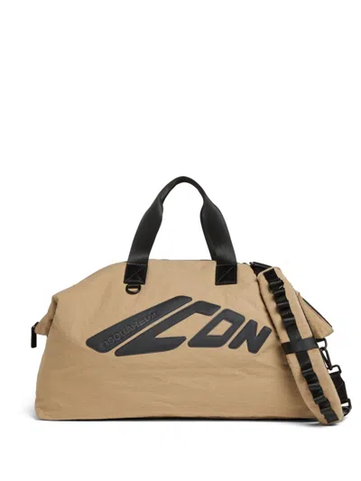 Dsquared2 Icon Holdall Bag In Neutrals