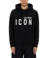 Dsquared2 Icon Logo Black Sweatshirt With Classic Hood