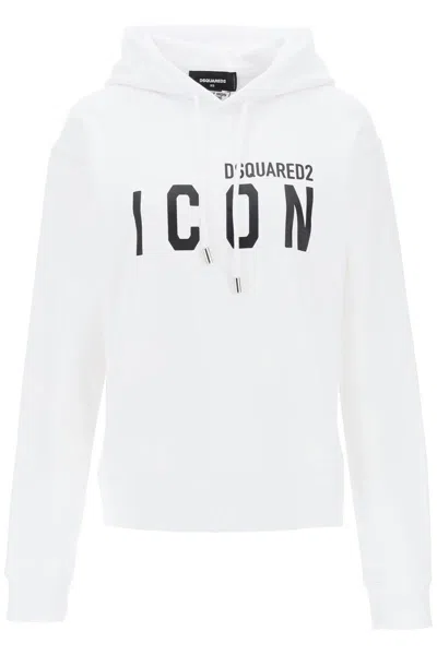 Dsquared2 Icon Hoodie In Bianco