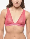 Dsquared2 Icon Lace Triangle Bra In Pink