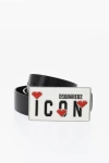Dsquared2 Icon Leather Belt With Enamelled Anchor Buckle 30cmm