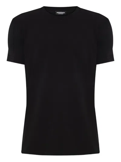Dsquared2 Icon Logo Cotton T-shirt In Black