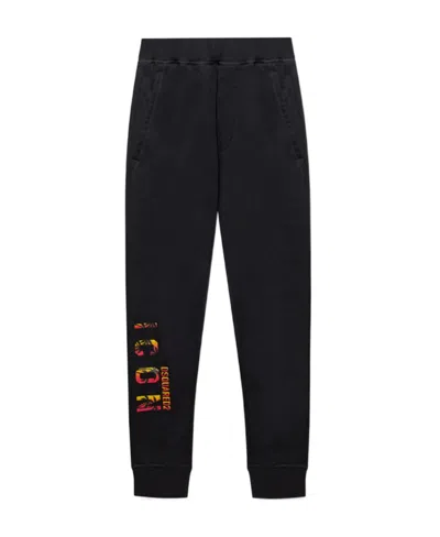 Dsquared2 Icon Logo Detail Track Pants In Black
