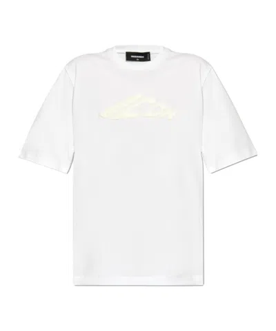 Dsquared2 Icon Logo-embossed Cotton T-shirt In White