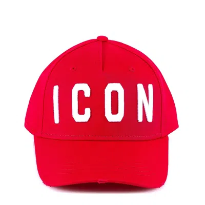 Dsquared2 Icon Logo Embroidered Baseball Cap In Red