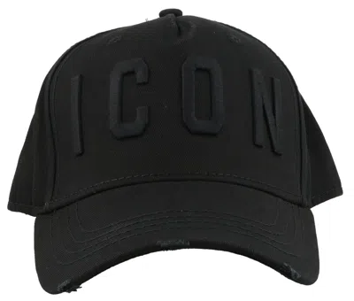 Dsquared2 Icon Logo Embroidered Baseball Cap In Black