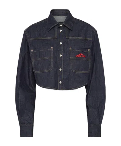 DSQUARED2 DSQUARED2 ICON LOGO EMBROIDERED DENIM SHIRT