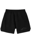 Dsquared2 Logo-embossed Elasticated-waist Track Shorts In Black