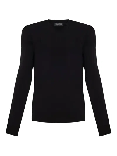 Dsquared2 Icon-logo Long-sleeve T-shirt In Black