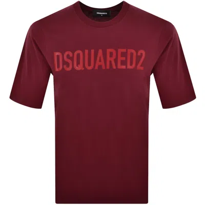 Dsquared2 Icon Logo Loose Fit T Shirt Red
