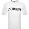 Dsquared2 Solid Color Cool Fit Crew-neck T-shirt With Printed Logo In White