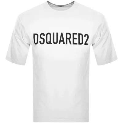 DSQUARED2 DSQUARED2 ICON LOGO LOOSE FIT T SHIRT WHITE
