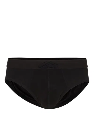 Dsquared2 Icon Logo-patch Briefs In Black