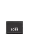 Dsquared2 Icon Logo-print Folded Wallet In Black