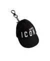 Dsquared2 Icon Logo-print Keychain In Black