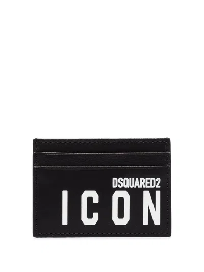 Dsquared2 Icon Logo-print Leather Card Holder