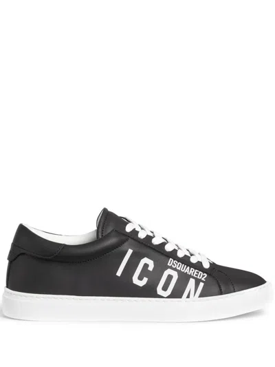 DSQUARED2 ICON LOGO-PRINT LOW-TOP SNEAKERS