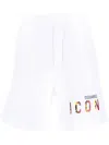 Dsquared2 Printed Icon Sunset Jogger Shorts In White