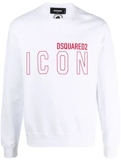 Dsquared2 Icon Logo-print Sweatshirt In White