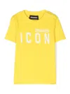 Dsquared2 Icon Logo-print T-shirt In Gelb