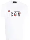 Dsquared2 Icon Logo-print T-shirt In Weiss