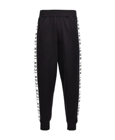 DSQUARED2 DSQUARED2 ICON LOGO-PRINTED MID-RISE TRACK PANTS