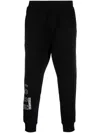 Dsquared2 Black Icon Logo Print Track Pants In Schwarz