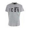Dsquared2 White Crewneck T-shirt With Maxi Logo Print On The Front In Cotton Man In 857m
