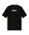 Dsquared2 Black T-shirt With Contrasting Icon Print In Black