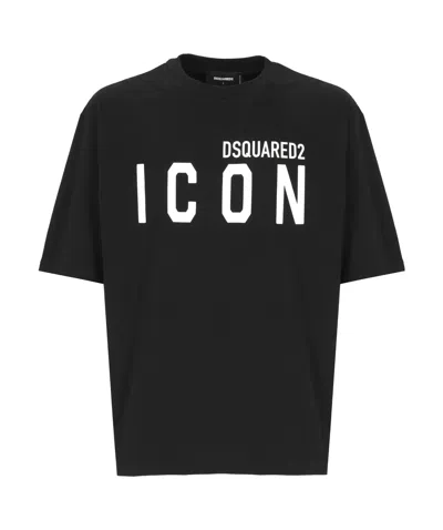DSQUARED2 DSQUARED2 ICON LOGO PRINTED CREWNECK T-SHIRT