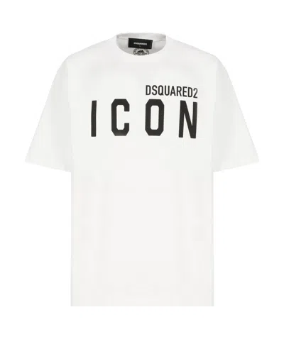 DSQUARED2 DSQUARED2 ICON LOGO PRINTED CREWNECK T-SHIRT