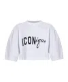 Dsquared2 Icon Logo Printed Cropped T-shirt In White