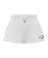 Dsquared2 Icon Logo Printed Drawstring Shorts In White