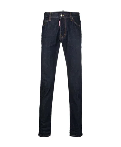DSQUARED2 DSQUARED2 LOGO PATCH STRAIGHT LEG JEANS