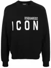 Dsquared2 Icon-print Crew Neck Sweatshirt In Black