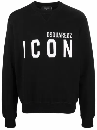 Dsquared2 Icon Logo Sweatshirt For Men In Black