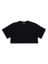 Dsquared2 Icon New Generation Branded Cropped T-shirt In Black
