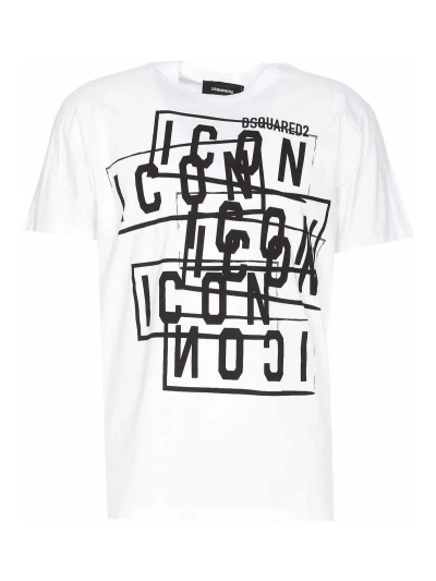 Dsquared2 Icon Logo T-shirt In White