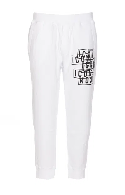 Dsquared2 Icon Logo Track Pants In White