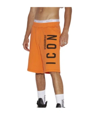 Dsquared2 Icon Logo Track Shorts In Orange