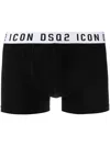 Dsquared2 Icon Logo Waistband Boxer Shorts In Black