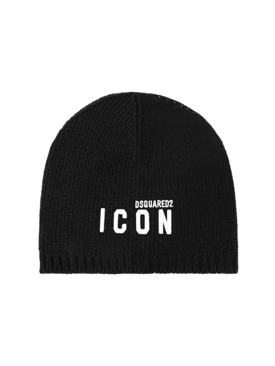 DSQUARED2 DSQUARED2 ICON LOGO WOOL/CASHMERE BEANIE