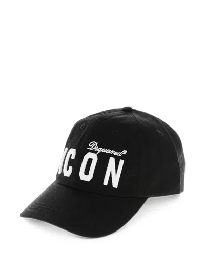 Dsquared2 Icon Logo-embroidered Baseball Cap In Black
