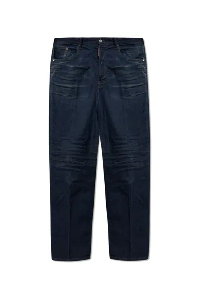Dsquared2 Icon Loose Fit Eros Jeans In Navy