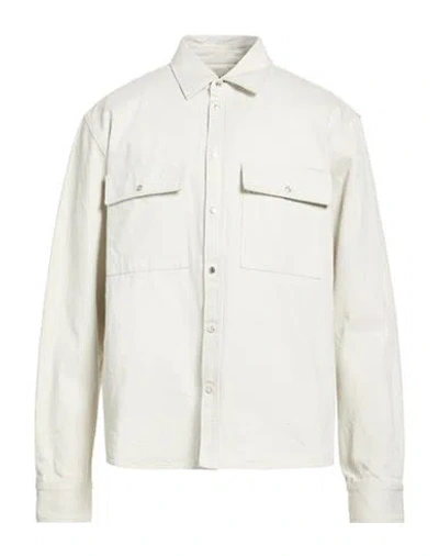 Dsquared2 Icon Man Denim Shirt Light Grey Size 42 Cotton In White
