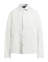 Dsquared2 Icon Man Denim Shirt Light Grey Size L Cotton In Gray