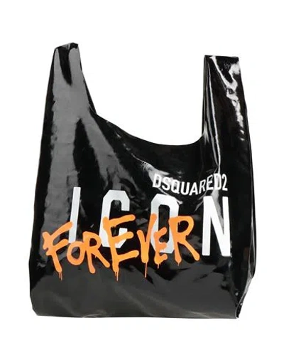 Dsquared2 Icon Man Handbag Black Size - Textile Fibers