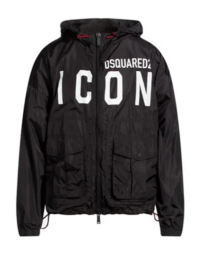 DSQUARED2 DSQUARED2 ICON MAN JACKET CHARCOAL SIZE S POLYAMIDE