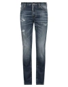 Dsquared2 Icon Man Jeans Blue Size 38 Cotton, Elastane, Calfskin In Blue